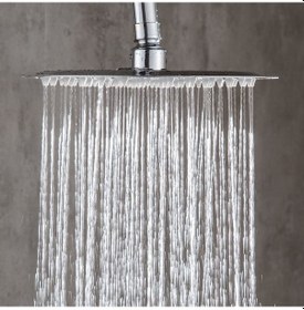 Resim Fause Tepe Duş Başlığı Kare Slim 304 Metal 20 X 20 Cm Ktd101 Krom 