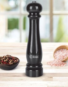 Resim Kiwi Kspg 4810 Otomatik Ayarlanabilir Tuz Karabiber Baharat Değirmeni Baharat Öğütücü Siyah 
