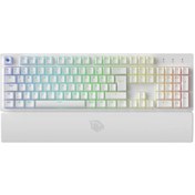 Resim Pusat Rapid Ultra Monster Tactile Red Switch 80M Tıklama Kablolu Mekanik RGB Oyuncu Klavyesi-Beyaz 