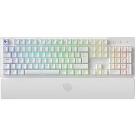 Resim Pusat Rapid Ultra Monster Tactile Red Switch 80M Tıklama Kablolu Mekanik RGB Oyuncu Klavyesi-Beyaz 
