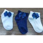 Resim ÖZKARDEŞLER BABY Bebek Patik Çorap Fiyonklu 3lü 