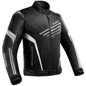 Resim Motosiklet Montu Full Korumalı 4 Mevsim Maxdura Kumaş Ve Pu Deri Motor Mont Black Edt 