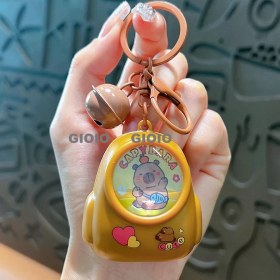 Resim Silver1 Yeni Sevimli Çizgi Film Işıklı Işık Kulomi Büyük Kulak Köpek Hediye Kutusu Anahtarlık Araba Okul Çantası Dıy Kolye Hediye (Yurt Dışından) 