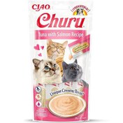 Resim Inaba Ciao Churu Cream Ton Balıklı ve Somonlu Kedi Ödül Kreması 4 x 14 Gr 