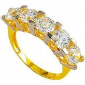 Resim Beştaş Kalp Motifli 14 Ayar Altın Yüzük 