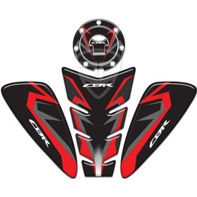 Resim Cbr 600Rr Tank Pad Depo Kapak Pad Yan Pad Kırmızı Siyah 