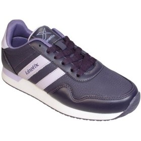 Resim Kinetix Kadın Beyaz Mor Cilt Yanları Çift Şerit Kauçuk Taban Sneacer Spor Ayakkabı 001 