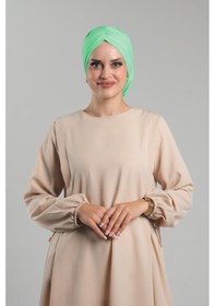 Resim Hürrem Bone Mint Yeşili Pratik Hazır Geçmeli Tesettür Bone Sandy Büzgülü Salaş 2119 13 Mint Yeşili 