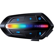 Resim NZM TİCARET X63 Motosiklet Kask Kulaklık Intercom Işıklı Motorsiklet Interkom 5.3 