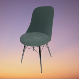 Resim BENGİ TİCARET Sandalye 18033 Gonca Model Metal Nikelaj Destekli Ayak Babyfac Kumaş Dökme Sünger 