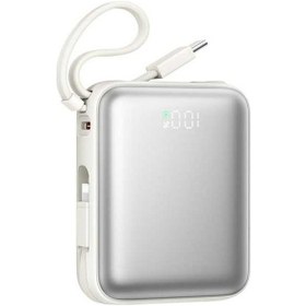 Resim Joyroom Jr-pbf27 10000mah 22,5w Dahili Çift Kablolu Mini Güç Bankası Şarj Cihazı Beyaz 