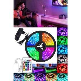 Resim Techno Station 5 mt Kumandalı Işıldak Rgb Şerit LED Lamba 