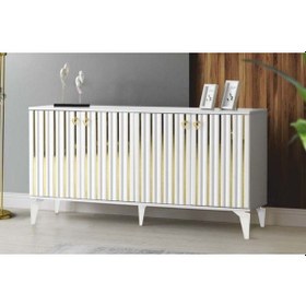 Resim 4 Kapılı Beyaz Gold Dubai Konsol Beyaz - Gold 