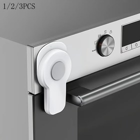 Resim 1/2/3 Adet Mikrodalga Fırın Kapısı Kilitleri - Delme Gerektirmeyen Kurulum, Kolay Kullanım Özellikli Sıkışma Önleyici Güvenlik Kilitleri, Mikrodalga, Fırın, Dolap Kapakları için - Uyumlu, Mikrodalga Fırın Kapısı Kilitleri, Dayanıklı Plastik, dolap çocuk kilidi, dolap kilidi çocuk, bebek koruma ürünleri, dolap kilitleyici, dolap kilitleri, çocuk kilidi dolap, çekmece çocuk kilidi, kilitli dolap 
