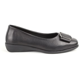 Resim Libero L076.3101 Hakiki Deri Tokalı Esnek Kauçuk Taban Kadın Loafer Casual Ayakkabı 