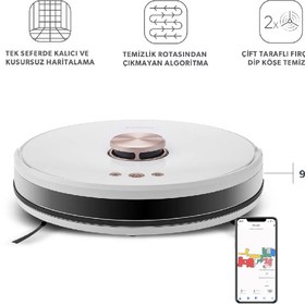Resim Homend Alex Laser Pro 1283H Moplu ve Haritalamalı Akıllı Robot Süpürge 