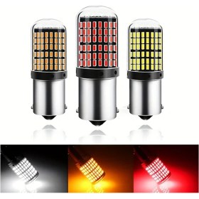 Resim Tongdashop 2 Adet Süper Parlak Led 1157 Bay15d Sarı Sinyal Ampulü 12v Ev Araç Işık 