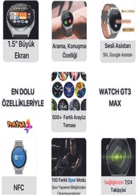 Resim Allure soft Akıllı Kol Saati 1.45" Yüksek Çözünürlüklü Renkli Ekran Nfc Akıllı Saat 