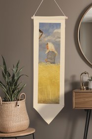 Resim Van Gogh Duvar Halısı, Sanat Serisi Dekor, 100cm Kanvas Flama Askılı Duvar Örtüsü NO:755 - Renkli - 4 / 30 x 100 