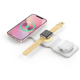 Resim WIWU Power Air M6 3 In 1 Mıknatıslı Kablosuz Şarj Standı 