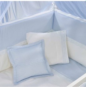 Resim Meltem Kids Mondo İncili Mavi Pamuklu Bebek Uyku Seti 60 x 120 CM Mavi 