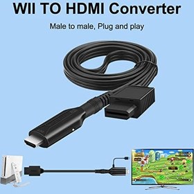 Resim Wiistar Wii - HDMI Dönüştürücü Wii HDMI Adaptör Kablosu 1 m/3,2 ft 1080P Full HD Cihaz Video Dönüştürücü 720/1080P Tüm Wii Ekran Modlarını Destekler 