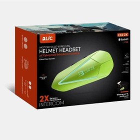 Resim Kask Intercom 5.3 Işıklı Motosiklet Kask Kulaklığı C60 Yeşil Yüksek Ses Kalitesi, Güvenli Sürüş-1281 