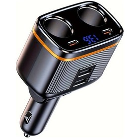 Resim Sunshine011 Siyah Akıllı Şarjlı 45w Hızlı Şarj Usb Araç Tipi C Pd Telefon Şarj Cihazı Batarya Gerilim Tespit 