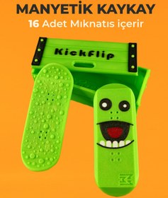 Resim Creva Kickflip Mıknatıslı Kaykay Stres Oyuncağı- Turşu (KUTULU) 