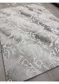 Resim Flora Halı Troya 0727 A Krem 165X230 Beyaz Vizon 4 M2 Halı ! 