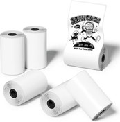 Resim Obay 6 Rulo Mini Cep Yazıcı Etiket Kağıdı, 30 x 57MM Cep Yazıcısı Için Kendinden Yapışkanlı Termal Kağıt 