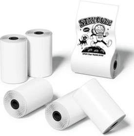 Resim Obay 6 Rulo Mini Cep Yazıcı Etiket Kağıdı, 30 x 57MM Cep Yazıcısı Için Kendinden Yapışkanlı Termal Kağıt 