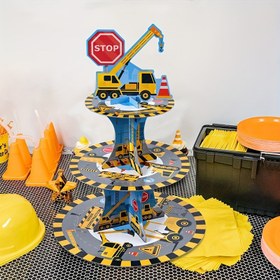 Resim 1pc, Mühendislik Araç Partisi 3 Katlı Cupcake Gösteri Standı, Mutlu Doğum Günü Partisi Süslemeleri, İnşaat Temalı Pasta Standı, Kazıcı Araç Doğum Günü Partisi Süsleri, Buldozer Traktör Kamyon Parti Malzemeleri 