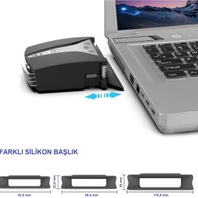 Resim Upway GT202 Iets Notebook Laptop Vakum Soğutucu Fan Dijital Göstergeli Hızlı Soğutma 
