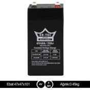 Resim Or-Tec Ortec 4V 4AH Bakımsız Kuru Akü 
