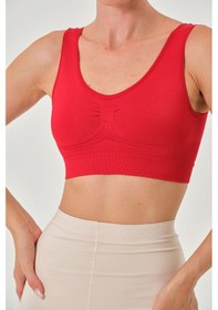 Resim Mistirik Rosella Model Sıkılaştırıcı Kalın Askılı Pedsiz Büstiyer Kırmızı Renk06 Kırmızı 