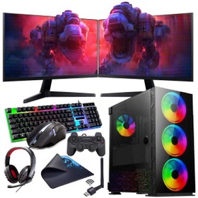 Resim INTEL I5 13400F 16GB 1TB M2 4GB GTX1650 Çift 24" Mon. (Gaming SET) Rogame