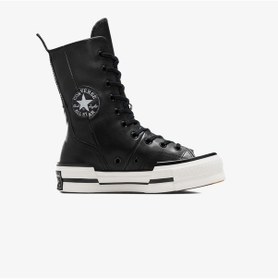 Resim Converse Chuck 70 Plus Unisex Siyah Deri Platform Sneaker Düz A08340c Siyah 