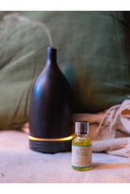 Resim MY HOME THERAPY Ultrasonik Aroma Nemlendirici Hava Difüzör Kokulu Uçucu Yağ Difüzör - Siyah Seramik 