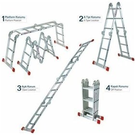 Resim Onestar Ak1370 4x3 Basamak Çok Amaçlı Merdiven 3.70m 