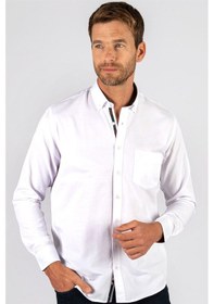 Resim Tudors Klasik Fit Rahat Kesim Poplin Oxford Erkek Gömlek-23387 Beyaz 