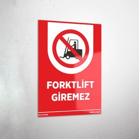 Resim Forklift Giremez Levhası - 60x90 cm / Dekota 