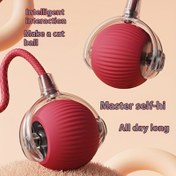 Resim Etkileşimli çizgili yuvarlanan top kedi oyuncakları, USB şarj edilebilir otomatik dönen kedi oyuncakları, çeşitli ırklar ve boyutlarda plastik kediler için uygun, eğlenceli, etkileşimli, aile evcil hayvan eğlencesi için iyi bir arkadaş! 