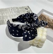 Resim Snapbuy Boho Yay Baskılı Geniş Kenarlı Saç Bandı - Kadınlar Ve Kızlar İçin Vintage Aksesuar10000mah Lacivert 