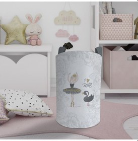 Resim Mekta Home Bebek Ve Çocuk Odası Baleri Ve Kuğu Desenli Motifli Oyuncak Sepeti Renkli Çok Renkli 