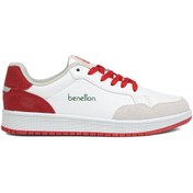 Resim Benetton ® | BN-30869 - 3471 Beyaz Kırmızı - Erkek Spor Ayakkabı 