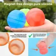 Resim 10 adet Hızlı Doldurma Su Balonları - Çift Kanal, Tekrar Kullanılabilir | Yaz Dış Mekan Eğlencesi, Aile Etkileşimi ve Su Mücadeleleri için Çok Renkli Silikon | Gençler için İdeal Hediye, Su Balon Oyuncağı 