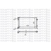 Resim Kraftvoll-08040053 - Motor Radyatoru Caddy Iıı Golf V Vı Passat 