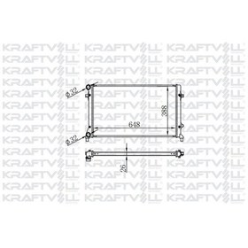 Resim Kraftvoll-08040053 - Motor Radyatoru Caddy Iıı Golf V Vı Passat 