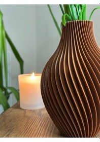 Resim Lıva Bohem Vazo Kahverengi 
